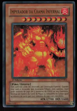 Infernal Flame Emperor SD3-EN001 PORTUGUESE Ultra Rare 1st Edition Yu-Gi-Oh - Image 1