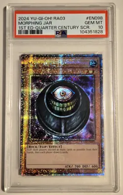 2024 YU-GI-OH! QUARTER CENTURY BONANZA Morphing Jar RA03-EN098 QCR PSA 10 QCSR - Image 1