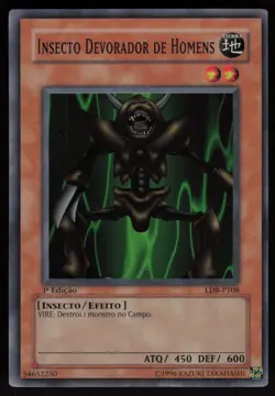 Man-Eater Bug LOB-108 Super Rare 1st Edition Portuguese Yu-Gi-Oh - Image 1