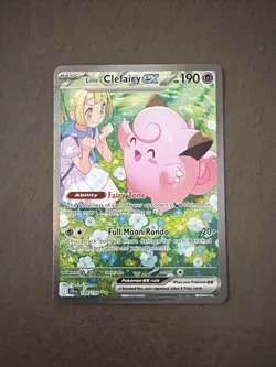 Pokemon TCG Journey Together Lillie's Clefairy EX Card 184/159 Sir NM - Image 1