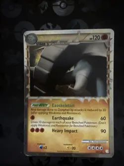 Pokemon TCG Donphan Prime HeartGold SoulSilver Holo Card 107/123 - Image 1