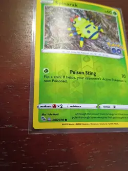 DITTO Pokemon Go Spinarak Peelable Ditto Card TCG Reverse Holo 006/078 - Image 2