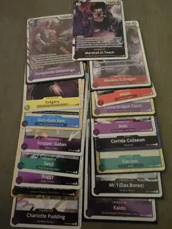 One Piece TCG foil Lot Of 17 Cards c,uc,R,SR - Image 1