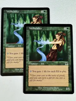 X2 - Wellwisher - LP Light Play Regular #300 Onslaught MTG - Image 1