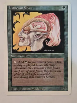 MTG Llanowar Elves Revised 211 Regular Common LP - Image 2