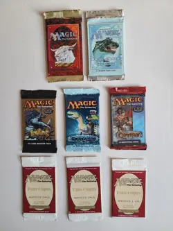 MTG Lot of 8 Vintage Magic Booster Packs 4th Edition, Ice Age, Fallen Empires ++ - Image 2