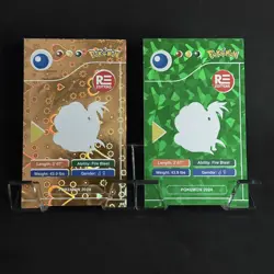 Ninetales (038) 2024 Pokemon Pokedex Black Gold Heart Holo and Green Cracked Ice - Image 2