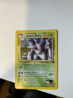 Pokemon TCG Giovanni's Nidoking Gym Challenge Holo Card 7/132 Unlimited Rare - Image 1