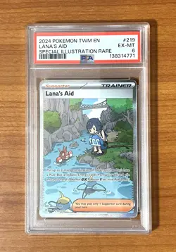 Pokemon, Twilight Masquerade, Lana's Aid SIR #219/167, PSA 6 - Image 1