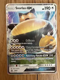 Snorlax GX Promo Card SM05 Full Art Holo Pokemon 190 HP - Image 1
