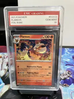 FLAREON 2025 RARE FOIL #013/131 Pokemon Card GRADED 10 TCG CCG - Image 1