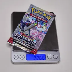 22.66g VERY HEAVY Prismatic Evolutions Pokemon Factory Sealed Booster Pack - Image 1