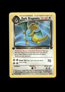 2000 Pokemon Rocket 1st Edition: # 5 Dark Dragonite Non Holo NR-MINT - Image 1