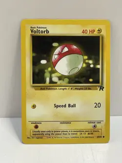 Pokemon WOTC TCG Vintage Voltorb 69/82 Team Rocket Regular LP - Image 1