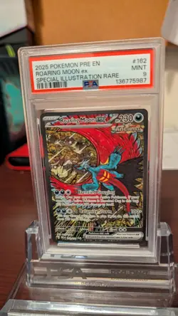 2025 POKEMON PRE EN-PRISMATIC EVOLUTIONS #162 ROARING MOON EX PSA 9 - Image 1