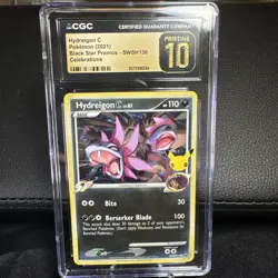 CGC Pristine 10 - Hydreigon C - 2021 Pokemon SWSH Black Star Promo CELEBRATIONS - Image 1