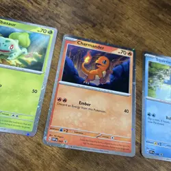 Pokemon TCG Charmander Bulbasaur Squirtle 151 Blk Star Promos 2023 FULL SET NM - Image 3