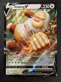 Pokemon TCG - Slaking V Ultra Rare Pokemon GO 058/078 NM - Image 1