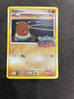 Diglett 11/16 Pokemon Rumble Set Stamped 2009 English NM - Image 1