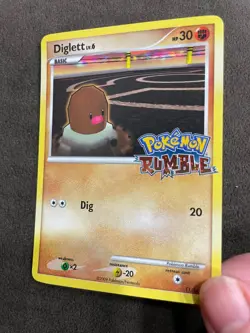 Diglett 11/16 Pokemon Rumble Set Stamped 2009 English NM - Image 3