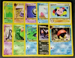 POKEMON 1ST EDITION NEO DISCOVERY NON HOLO LOT - IGGLYBUFF WOOPER KABUTO + 7 - Image 1