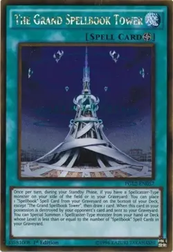 Yugioh! NM The Grand Spellbook Tower - PGL2-EN057 - Gold Rare - 1st Edition - Image 1