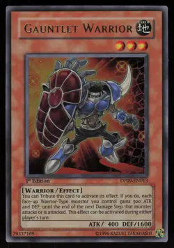Gauntlet Warrior DP09-EN013 Ultra Rare 1st Edition Yu-Gi-Oh - Image 1