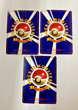 Auth Pokemon Card Articuno Lv.34 No.144 Old Back Japanese Glossy 3set from Japan - Image 2