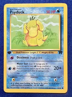 Psyduck 65/82 1st Edition Team Rocket Pokemon Card Near Mint WOTC Vintage TCG - Image 1