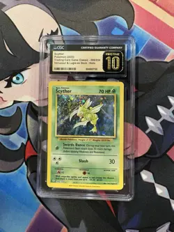 CGC Pristine 10 Scyther 006/034 Trading Card Game Classic Holo - Image 1