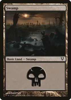 Swamp 238 AVR MTG Foil Jung Park Black Basic Land - Image 1