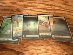 Mtg. Avatar The Last Airbender Foil Full Art Basic Land Set. #292-296. Nm - Image 1