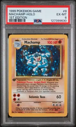 1999 Pokemon Game Machamp-Holo 1st Edition - Image 3
