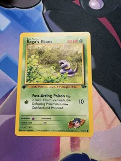 Pokemon TCG Koga's Ekans Gym Challenge 1st Edition Common Card 77/132 - Image 1