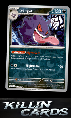 Reverse Holofoil Gengar 057/091 Pokemon Uncommon SV: Paldean Fates Card NM - Image 1