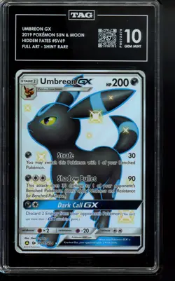 TAG 10 - 2019 Umbreon GX SV69/SV94 Hidden Fates: Shiny Vault Holo Pokemon - Image 1