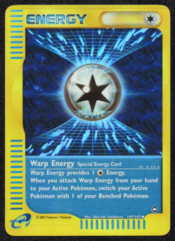 Warp Energy 147/147 Reverse Holo E-Series Aquapolis Pokemon Card - Near Mint - Image 1