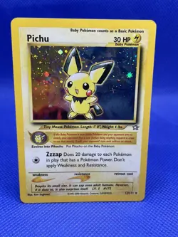 Pichu 12/111 Holo Neo Genesis English Pokemon Card - Lightly Played" (LP) - Image 1