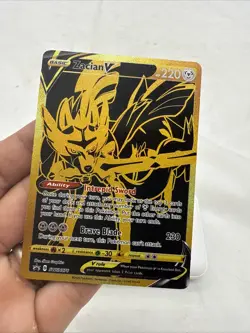 Zacian V SWSH076 Gold Holo Black Star Promo Card(Pokemon TCG Sword & Shield) NM - Image 1