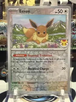 Pokemon Card - Eevee Pokemon Day 2025 074/131 Promo Reverse Holo - Image 1