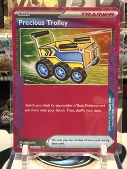 Pokemon TCG Precious Trolley Trainer Card Surging Sparks Ace Spec 185/191 - Image 1