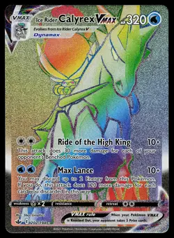 Pokemon Card - Ice Rider Calyrex VMAX Chilling Reign 202/198 Secret Rare - Image 1