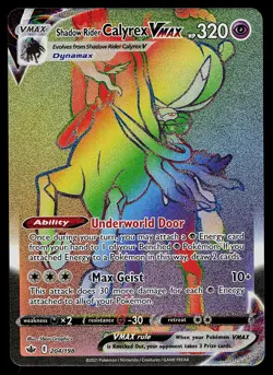 Pokemon Card - Shadow Rider Calyrex VMAX Chilling Reign 204/198 Secret Rare - Image 1