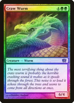 Craw Wurm FOIL 8th Edition PLD Green Common MAGIC THE GATHERING CARD ABUGames - Image 1
