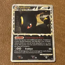 Pokemon Umbreon Prime Holo Undaunted Card Autographed by KM Prime 86/90 - Image 1
