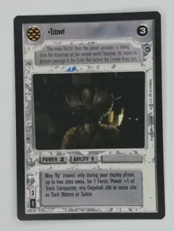 STAR WARS CCG TZIZVVT A NEW HOPE RARE DECIPHER 1996 CARD GAME - Image 1