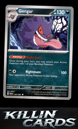Gengar 057/091 Pokemon Uncommon SV: Paldean Fates Card LP - Image 1