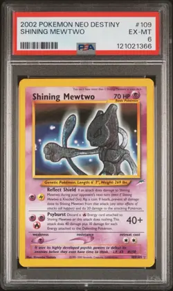 Pokemon 2002 - Neo Destiny - Shining Mewtwo - 109/105 - PSA 6 - Image 1