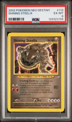 2002 Pokemon Neo Destiny Shining Steelix #112 PSA 6 - Image 1