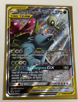 Pokemon TCG - Celebi & Venusaur GX Tag Team SM167 Black Star Promo Sun & Moon - Image 1